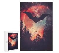 1000 PCS Rompecabezas para Adultos Bat Silhouette Galaxy Rompecabezas para Adultos Juego Práctico Corte De Precisión Interacción Entre Padres E Hijos 1000 PCS