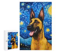 1000 PCS Rompecabezas para Adultos Belgian Malinois Night Rompecabezas para Adultos Juegos Relajantes Corte De Precisión Cumpleaños Y Navidad 1000 PCS