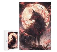 1000 PCS Rompecabezas para Adultos Black Sakura Kitsune Rompecabezas para Adultos Juegos Relajantes Corte De Precisión Cumpleaños Y Navidad 1000 PCS
