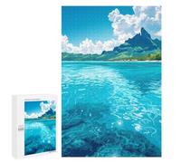 1000 PCS Rompecabezas para Adultos Blue Lagoon Bora Bora Rompecabezas para Adultos Juguetes Antiestrés Una Obra De Arte Difícil Y Desafiante 1000 PCS