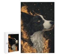1000 PCS Rompecabezas para Adultos Border Collie Dog in Space Rompecabezas para Adultos Juegos Divertidos Vacaciones En Casa Matar El Tiempo Regalos De Cumpleaños Y Únicos 1000 PCS