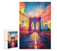 1000 PCS Rompecabezas para Adultos Brooklyn Art Juego Familiar De Rompecabezas Análisis Y Lógica Interacción Entre Padres E Hijos 1000 PCS