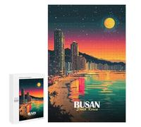 1000 PCS Rompecabezas para Adultos Busan South Korea Night Cityscape Rompecabezas para Adultos Juegos Familiares Regalos para Mujeres Interacción Entre Padres E Hijos 1000 PCS