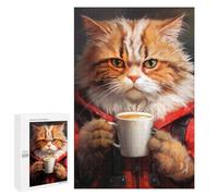 1000 PCS Rompecabezas para Adultos Caffeine Cat 7 Rompecabezas para Adultos Juegos Divertidos Alivia El Estrés Desafiante De Completar 1000 PCS