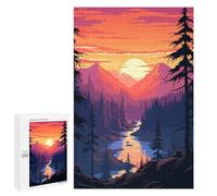 1000 PCS Rompecabezas para Adultos California River Pixel Art Rompecabezas para Adultos Juegos De Relajación Regalos para Mujeres Regalos De Cumpleaños 1000 PCS