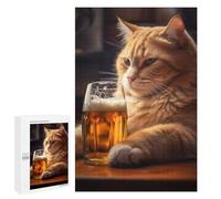 1000 PCS Rompecabezas para Adultos Cat Beer Pub Pint Rompecabezas para Adultos Juguetes Antiestrés Una Obra De Arte Difícil Y Desafiante 1000 PCS
