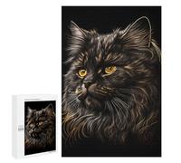 1000 PCS Rompecabezas para Adultos Cat Black Gold Rompecabezas para Adultos Juguetes De Bricolaje Análisis Y Lógica Cumpleaños Y Navidad 1000 PCS