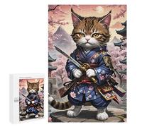 1000 PCS Rompecabezas para Adultos Cat Kimono Japan Rompecabezas para Adultos Juegos Divertidos Alivia El Estrés Desafiante De Completar 1000 PCS