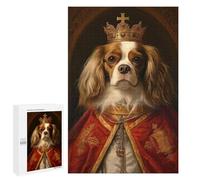 1000 PCS Rompecabezas para Adultos Cavalier Dog The Pope Rompecabezas para Adultos Juego Práctico Carrera De Velocidad De Manos Gran Regalo para Jugar 1000 PCS