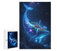 1000 PCS Rompecabezas para Adultos Celestial Whale Island Starry Sky Rompecabezas para Adultos Juguetes De Bricolaje Decoración del Hogar Difíciles Y Desafiantes 1000 PCS
