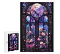 1000 PCS Rompecabezas para Adultos Cherry Blossom Glass Rompecabezas para Adultos Juegos Familiares Regalos para Mujeres Interacción Entre Padres E Hijos 1000 PCS