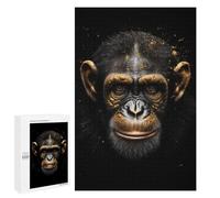 1000 PCS Rompecabezas para Adultos Chimpanzee Gold Dark Rompecabezas para Adultos Juegos De Relajación Regalos para Mujeres Regalos De Cumpleaños 1000 PCS