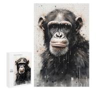 1000 PCS Rompecabezas para Adultos Chimpanzee Primate Majesty Rompecabezas para Adultos Juegos Relajantes Corte De Precisión Cumpleaños Y Navidad 1000 PCS