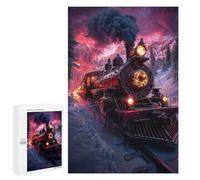 1000 PCS Rompecabezas para Adultos Christmas Train in The Mountains Rompecabezas para Adultos Juegos Relajantes Corte De Precisión Cumpleaños Y Navidad 1000 PCS