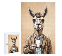 1000 PCS Rompecabezas para Adultos Coffee Llama Rompecabezas para Adultos Juguete Decoración De Pared Decoración 1000 PCS