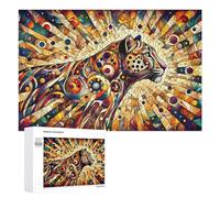 1000 PCS Rompecabezas para Adultos Colorful Abstract Tiger Artwork Rompecabezas para Adultos Juguete Decoración De Pared Pero Divertido Y Humorístico Desafiante De Completar 1000 PCS