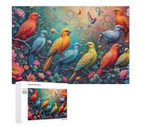 1000 PCS Rompecabezas para Adultos Colorful Birds Garden Rompecabezas para Adultos Juguetes Antiestrés Decoración del Hogar Cumpleaños Y Navidad 1000 PCS