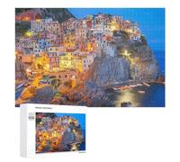 1000 PCS Rompecabezas para Adultos Colorful Coastal Village at Sunset Rompecabezas para Adultos Juegos De Relajación Regalo De Cumpleaños Cumpleaños Y Navidad 1000 PCS