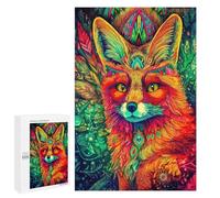 1000 PCS Rompecabezas para Adultos Colorful Fox Portrait -2 Rompecabezas para Adultos Juguete Decoración De Pared Pero Divertido Y Humorístico Desafiante De Completar 1000 PCS