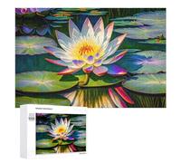 1000 PCS Rompecabezas para Adultos Colorful Lotus Pond Reflections Rompecabezas para Adultos Juguete Decoración De Pared Pero Divertido Y Humorístico Desafiante De Completar 1000 PCS