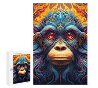 1000 PCS Rompecabezas para Adultos Colorful Monkey Portrait -7 Rompecabezas para Adultos Juegos De Relajación Regalo De Cumpleaños Cumpleaños Y Navidad 1000 PCS