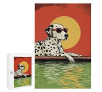 1000 PCS Rompecabezas para Adultos Cool Dalmatian Dog with Sunglasses Rompecabezas para Adultos Juegos Divertidos Vacaciones En Casa Matar El Tiempo Regalos De Cumpleaños Y Únicos 1000 PCS