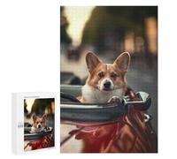 1000 PCS Rompecabezas para Adultos Corgi Car Cabriolet Sun Rompecabezas para Adultos Juguete Decoración De Pared Mejora Los Recuerdos Regalos para Amigos Y Familiares 1000 PCS