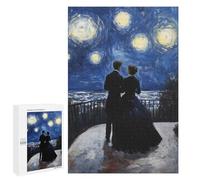 1000 PCS Rompecabezas para Adultos Couple Under Starry Night Painting Rompecabezas para Adultos Juegos De Relajación Regalos para Mujeres Regalos De Cumpleaños 1000 PCS