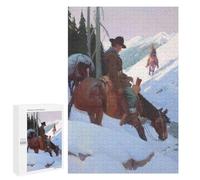 1000 PCS Rompecabezas para Adultos Cowboys Crossing Mountains Rompecabezas para Adultos Juegos De Relajación Regalos para Mujeres Regalos De Cumpleaños 1000 PCS