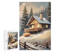 1000 PCS Rompecabezas para Adultos Cozy Cabin in The Snow Juego Familiar De Rompecabezas Análisis Y Lógica Interacción Entre Padres E Hijos 1000 PCS