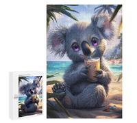1000 PCS Rompecabezas para Adultos Cute Koala on Beach Rompecabezas para Adultos Juguete Decoración De Pared Mejora Los Recuerdos Regalos para Amigos Y Familiares 1000 PCS