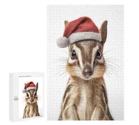 1000 PCS Rompecabezas para Adultos Cute Numbat with Christmas Hat Rompecabezas para Adultos Juegos Divertidos Alivia El Estrés Desafiante De Completar 1000 PCS