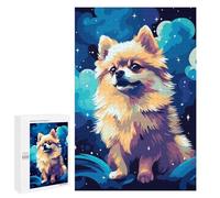 1000 PCS Rompecabezas para Adultos Cute Pomeranian Pixel Art Rompecabezas para Adultos Juegos Divertidos Alivia El Estrés Desafiante De Completar 1000 PCS