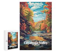 1000 PCS Rompecabezas para Adultos Cuyahoga Valley National Park Illustration Rompecabezas para Adultos Juguete Decoración De Pared Arte De Pared Desafiante De Completar 1000 PCS
