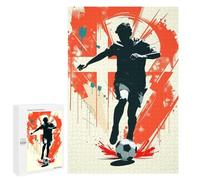 1000 PCS Rompecabezas para Adultos Denmark Soccer Player Silhouette Rompecabezas para Adultos Juguete Decoración De Pared Mejora Los Recuerdos Regalos para Amigos Y Familiares 1000 PCS