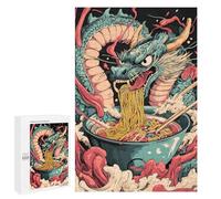1000 PCS Rompecabezas para Adultos Dragon Eats Ramen Japan Noodle Rompecabezas para Adultos Juguetes De Bricolaje Decoración del Hogar Difíciles Y Desafiantes 1000 PCS