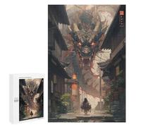 1000 PCS Rompecabezas para Adultos Dragon in A Edo Village Rompecabezas para Adultos Juegos De Relajación Regalos para Mujeres Regalos De Cumpleaños 1000 PCS