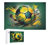 1000 PCS Rompecabezas para Adultos Dynamic Soccer Ball Artwork -3 Rompecabezas para Adultos Juguetes Antiestrés Decoración del Hogar Cumpleaños Y Navidad 1000 PCS