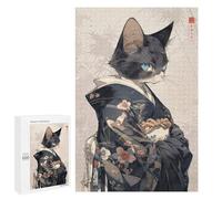 1000 PCS Rompecabezas para Adultos Edo Cat Geisha Rompecabezas para Adultos Juguetes Antiestrés Una Obra De Arte Difícil Y Desafiante 1000 PCS