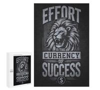 1000 PCS Rompecabezas Para Adultos Effort Is The Currency of Success, Lion Motivational Rompecabezas Para Adolescentes Regalo De Cumpleaños Ayuda A Ejercitar El Cerebro Juego Desafiante Regalos 1000 P