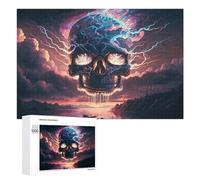 1000 PCS Rompecabezas para Adultos Electric Skull Mystic Energy -1 Rompecabezas para Adultos Juguetes De Bricolaje Análisis Y Lógica Cumpleaños Y Navidad 1000 PCS