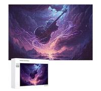 1000 PCS Rompecabezas para Adultos Electric Violin in Stormy Sky -1 Rompecabezas para Adultos Juegos De Relajación Carrera De Velocidad De Manos 1000 PCS