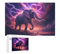 1000 PCS Rompecabezas para Adultos Enchanted Elephant Stormscape Rompecabezas para Adultos Juguete Decoración De Pared Decoración 1000 PCS