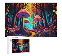 1000 PCS Rompecabezas para Adultos Enchanted Mushroom Forest Rompecabezas para Adultos Juguete Decoración De Pared Pero Divertido Y Humorístico Desafiante De Completar 1000 PCS