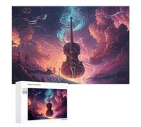 1000 PCS Rompecabezas para Adultos Enchanted Violin in Fantasy Landscape Rompecabezas para Adultos Juegos Divertidos Regalos para Mujeres Desafiantes De Completar 1000 PCS