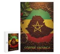 1000 PCS Rompecabezas para Adultos Ethiopian Coffee Arabica Map Rompecabezas para Adultos Juguete Decoración De Pared Arte De Pared Desafiante De Completar 1000 PCS