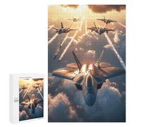 1000 PCS Rompecabezas para Adultos F-22 Raptor Jet Fighter Rompecabezas para Adultos Juegos Relajantes Corte De Precisión Cumpleaños Y Navidad 1000 PCS