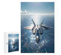 1000 PCS Rompecabezas para Adultos F22 Raptor Over The Ocean Rompecabezas para Adultos Juegos Divertidos Alivia El Estrés Desafiante De Completar 1000 PCS