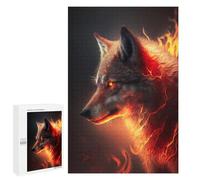 1000 PCS Rompecabezas para Adultos Fiery Wolf Rompecabezas para Adultos Juegos De Relajación Carrera De Velocidad De Manos 1000 PCS
