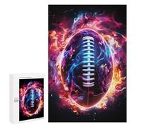 1000 PCS Rompecabezas para Adultos Flame Engulfed Football Rompecabezas para Adultos Juguete Decoración De Pared Decoración del Hogar 1000 PCS